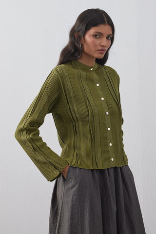 Simli Hırka Yeşil - Fahhar Design