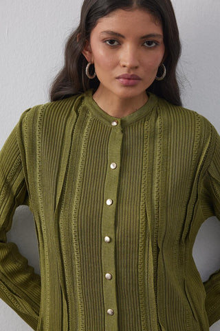 Simli Hırka Yeşil - Fahhar Design