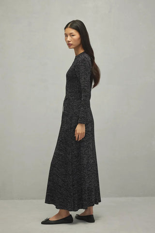 Simli Triko Elbise Siyah - Fahhar Design