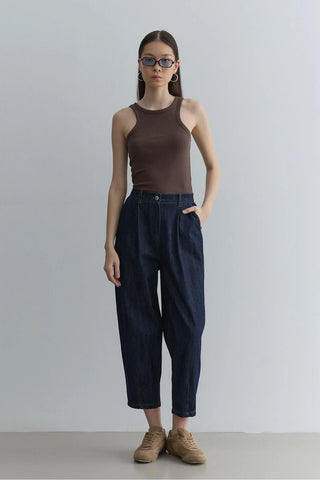 Slouchy Denim Lacivert