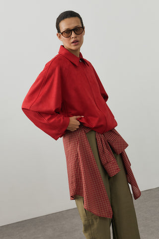 Soft Bomber Ceket Kırmızı