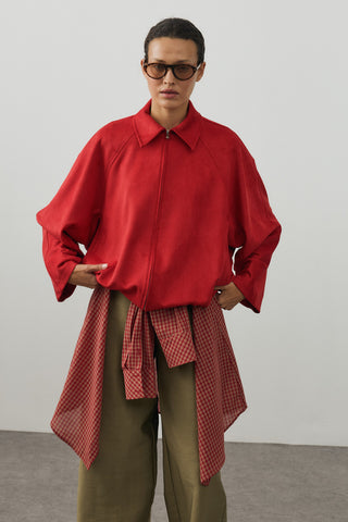 Soft Bomber Ceket Kırmızı