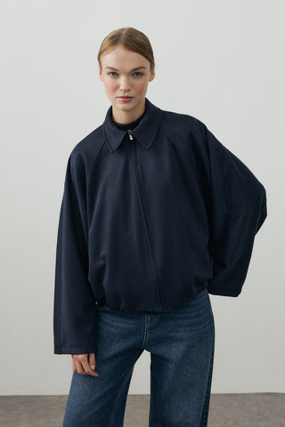 Soft Bomber Ceket Mavi
