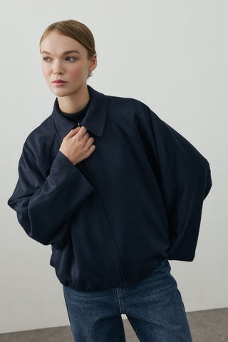 Soft Bomber Ceket Mavi