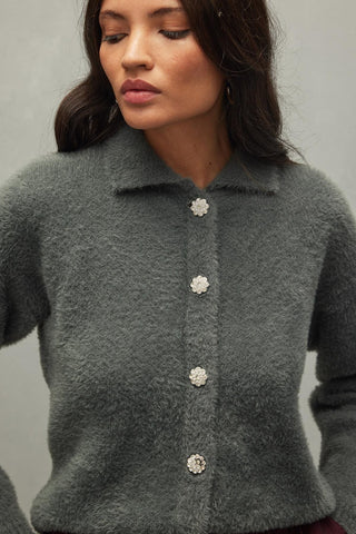 Soft Crop Hırka Antrasit - Fahhar Design