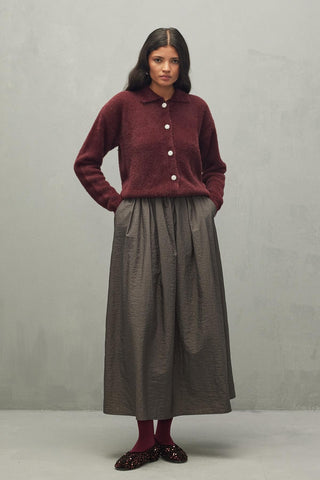 Soft Crop Hırka Bordo - Fahhar Design