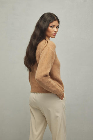 Soft Crop Hırka Camel - Fahhar Design