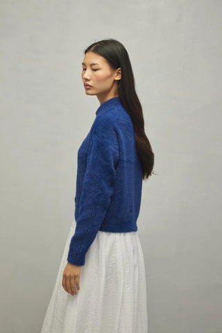 Soft Crop Hırka Mavi - Fahhar Design