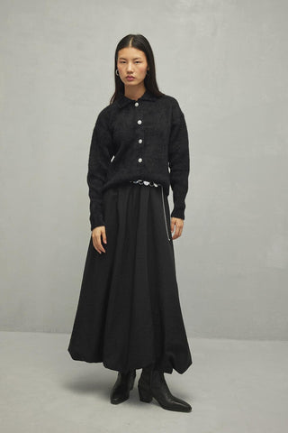 Soft Crop Hırka Siyah - Fahhar Design