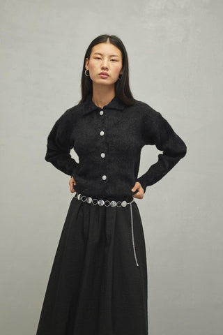 Soft Crop Hırka Siyah - Fahhar Design
