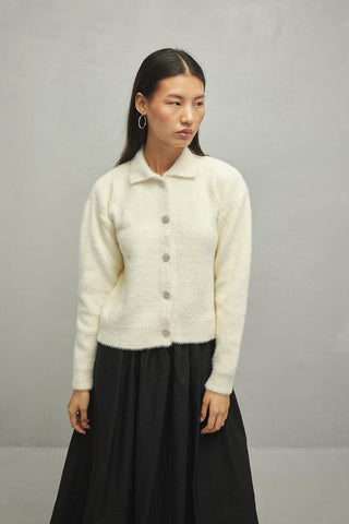 Soft Crop Hırka Vanilya - Fahhar Design
