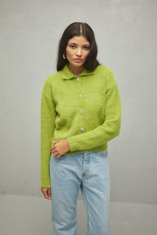 Soft Crop Hırka Yeşil - Fahhar Design