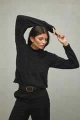 Soft Crop Sweater Black