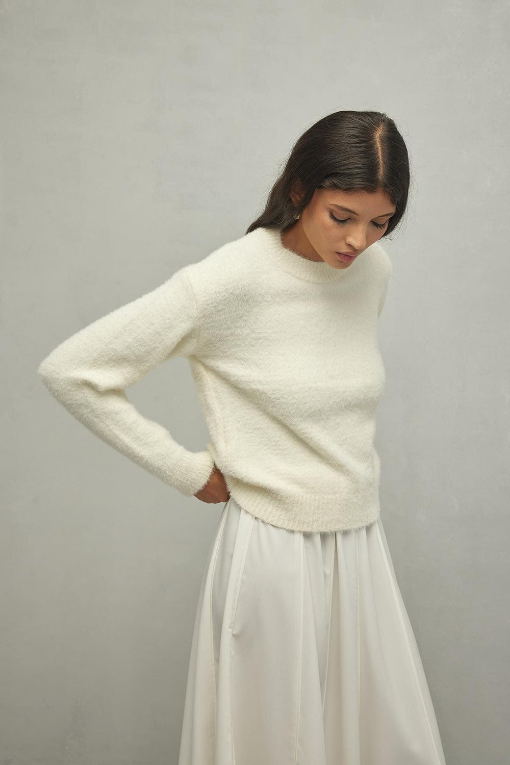 Soft Crop Sweater Vanilla