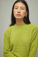 Soft Crop Sweater Green