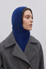 Soft İnce Örgü Balaclava Bere Mavi