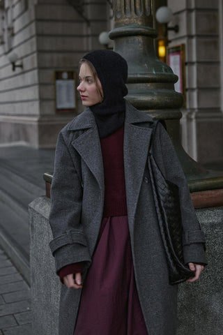 Soft İnce Örgü Balaclava Bere Siyah - Fahhar Design