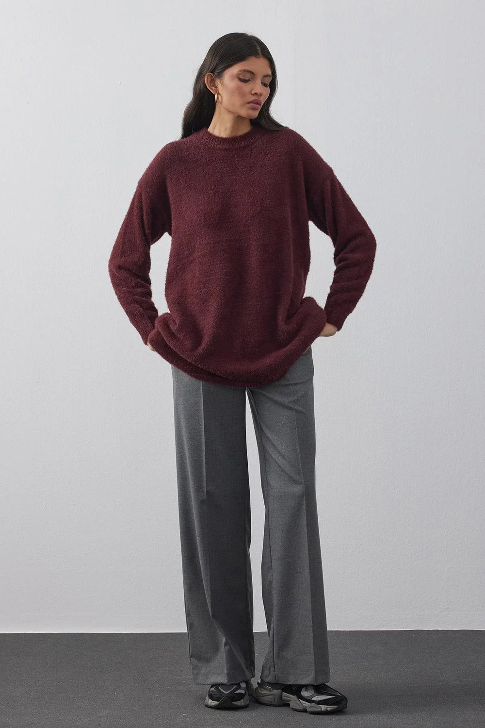 Soft Sweater Claret Red