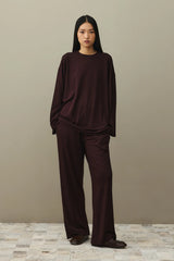 Soft Palazzo Takım Koyu Kahve