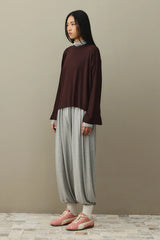 Soft Viscone Kısa Sweat Koyu Kahve