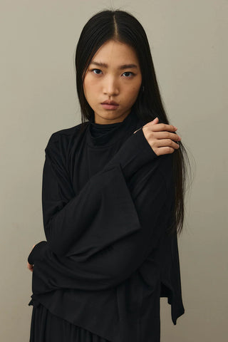 Soft Viscone Kısa Sweat Siyah