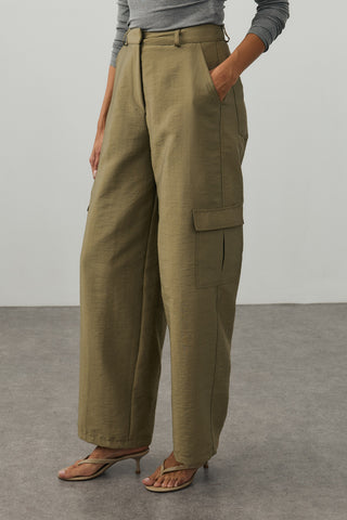 Straight Kargo Pantolon Küf Yeşili
