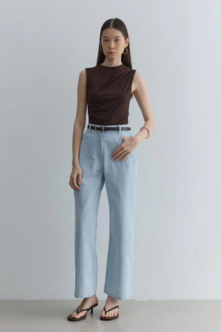 Straight Kesim Denim Pantolon Açık mavi