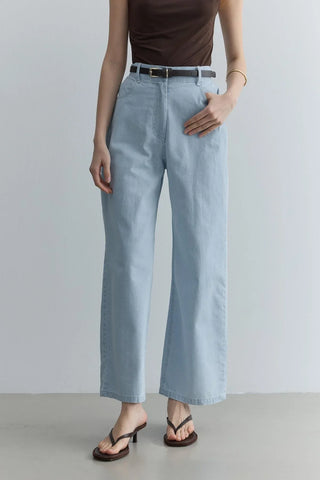 Straight Kesim Denim Pantolon Açık mavi - Fahhar Design