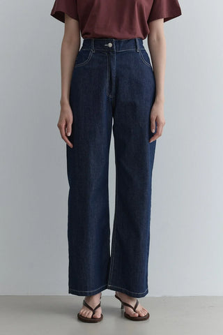 Straight Kesim Denim Pantolon Lacivert - Fahhar Design