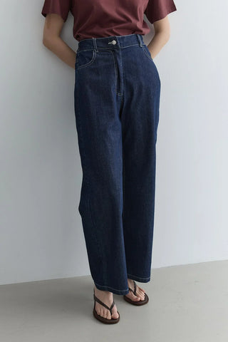 Straight Kesim Denim Pantolon Lacivert - Fahhar Design