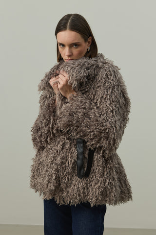 Suni Kürk Kaban Kahverengi