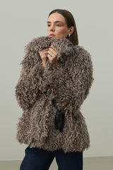 Suni Kürk Kaban Kahverengi