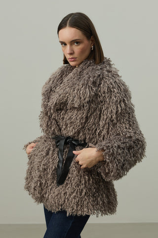 Suni Kürk Kaban Kahverengi