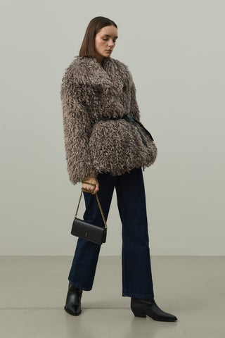 Suni Kürk Kaban Kahverengi