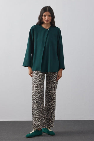 Single Button Jacket Green