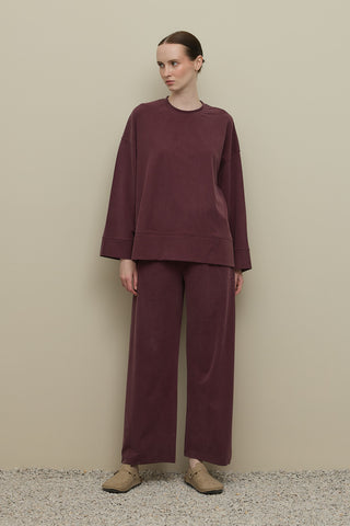Tencel Modal Palazzo Takım Bordo