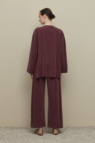 Tencel Modal Palazzo Takım Bordo