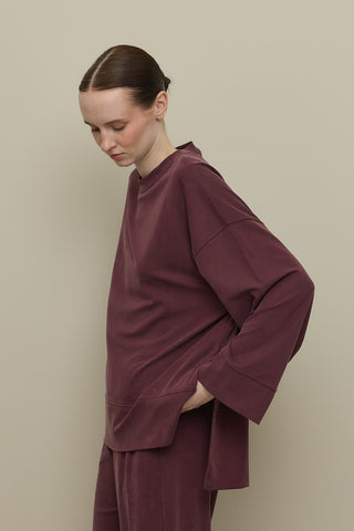 Tencel Modal Palazzo Takım Bordo