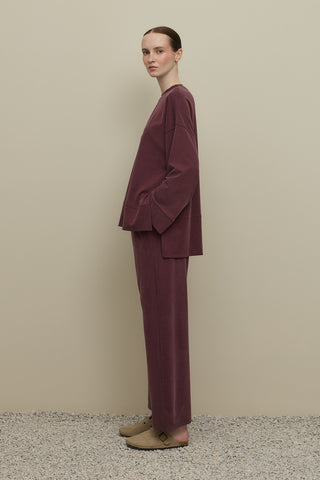 Tencel Modal Palazzo Takım Bordo