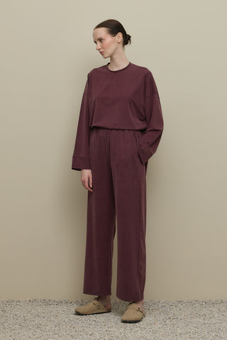 Tencel Modal Palazzo Takım Bordo