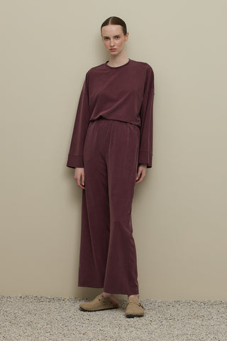 Tencel Modal Palazzo Takım Bordo