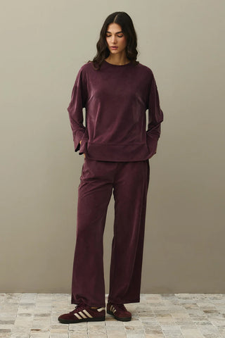 Tencel Modal Palazzo Takım Bordo
