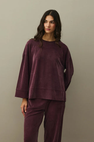 Tencel Modal Palazzo Takım Bordo