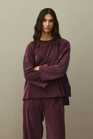Tencel Modal Palazzo Takım Bordo
