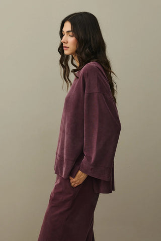 Tencel Modal Palazzo Takım Bordo