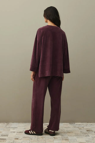 Tencel Modal Palazzo Takım Bordo