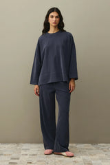 Tencel Modal Palazzo Takım Füme