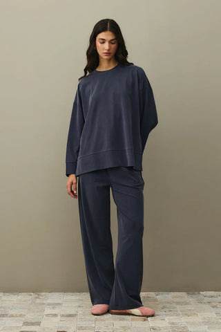 Tencel Modal Palazzo Takım Füme