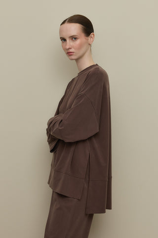 Tencel Modal Palazzo Takım Kahverengi