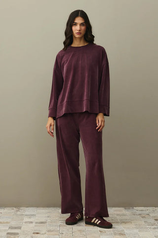 Tencel Modal Palazzo Takım Kahverengi